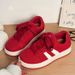 Hong Kong Style Original Burgundy Bread Shoes For Women Ins Tide 2026 Spring New Couple Versatile Sports And Leisure Board Shoes For Women_vogvips.com