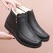 Mom's Winter Fleece-Lined Warm Short Boots, Flat Non-Slip Shoes For Middle-Aged And Elderly Women, Cotton Boots_vogvips.com
