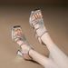 Y Niche Design Fashion Sandals For Women Mature And Sexy Open Toe Stiletto Waterproof Platform One Strap High Heels_vogvips.com