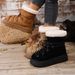 SHLIANG New Women's Thick Bottom Snow Boots Round Toe Fashionable Lace Up Short Casual Warm Cotton Shoes Winter Essential Footwear X0063_vogvips.com
