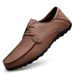 Euro Step Loafers 2025 Autumn New Large Size Ultrafine Lace-up Fashion Moccasins Classic Men's Leather Shoes_vogvips.com