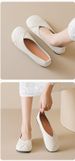 French Bow Square Head Thick Heel Single Shoes Women's Shallow Mouth With Skirt Mary Jane Women's Shoes_vogvips.com