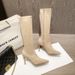 Over-the-Knee Women's 2025 New Autumn Winter High Heel Long Pointed Toe Stiletto Mid-Calf Boots_vogvips.com