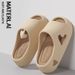 2025 Fashion Women's Slippers Sandals Beach Slides Solid Color Non-slip Thick Shower Shoes For Summer Home Outside_vogvips.com