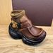 Men's Retro High-Top Boots - First Layer Cowhide Leather Square-Toe Short Boots (Fashion Platform Sole, Summer Martin Boots, Solid Color)_vogvips.com