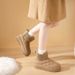 Fleece High-top Socks Boots Female Students Trend Warm Casual Cotton Shoes_vogvips.com