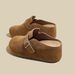 Versatile Outdoor Thick-Soled Height-Increasing 6cm Fleece-Lined Closed-Toe Mules For Women 2025 Winter New Lazy Retro_vogvips.com