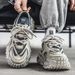 Men's Breathable Mesh Sneakers With Chunky Tire Sole - Lightweight Casual Shoes For Summer & Sports All Match Tire Bottom Thick Bottom Daddy Shoes Men_vogvips.com