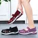 Women's Wide Fit Knit Sneakers - Breathable Mesh Lightweight Slip-On Walking Shoes With Soft Sole For All-Day Comfort_vogvips.com