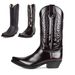 HPIOPL Cowboy Boots For Men & Women - Pointed Toe High Heel Western Boots With Embroidery (Sizes 35-48, Black/Dark Brown)_vogvips.com