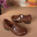 Middle-aged Elderly Mom Comfortable Non-tiring Feet Soft Bottom Leather Retro Thick Heel Women's Single Shoes Spring And_vogvips.com