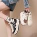Thick Soled Inner Height Increasing White Shoes For Autumn New Korean Version R Student Casual Sports Board Shoes,_vogvips.com