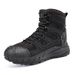 Men Hiking Shoes Outdoor Anti-slip Laced High-top Combat Boots Men Breathable Shock-absorbing Thick-soled Casual Ankle Boots Men_vogvips.com