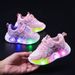 Spring And Autumn New 2026 Light Children's Sports 1-7 Years Old Fashion Cartoon Running Glowing Girls Baby Shoes_vogvips.com