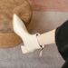 Chunky Heel Short Boots For Women, Mid Heel Soft Leather Back Zipper Mid-Calf Fashion Boots, 2024 New Women's Boots, Pointed Toe S_vogvips.com