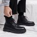 Autumn New British Style Martin Men's Boots Leather Surface Solid Color Black_vogvips.com