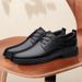 Leather Black Lace-up All-season Breathable Business Formal Non-slip Wear-resistant Men's Shoes_vogvips.com