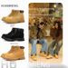 Men's Shoes Martin Boots With Inner Height Increase Men's Shoes First Layer Of Leather Men And Women Thick Soled Short Boots Work Boots_vogvips.com