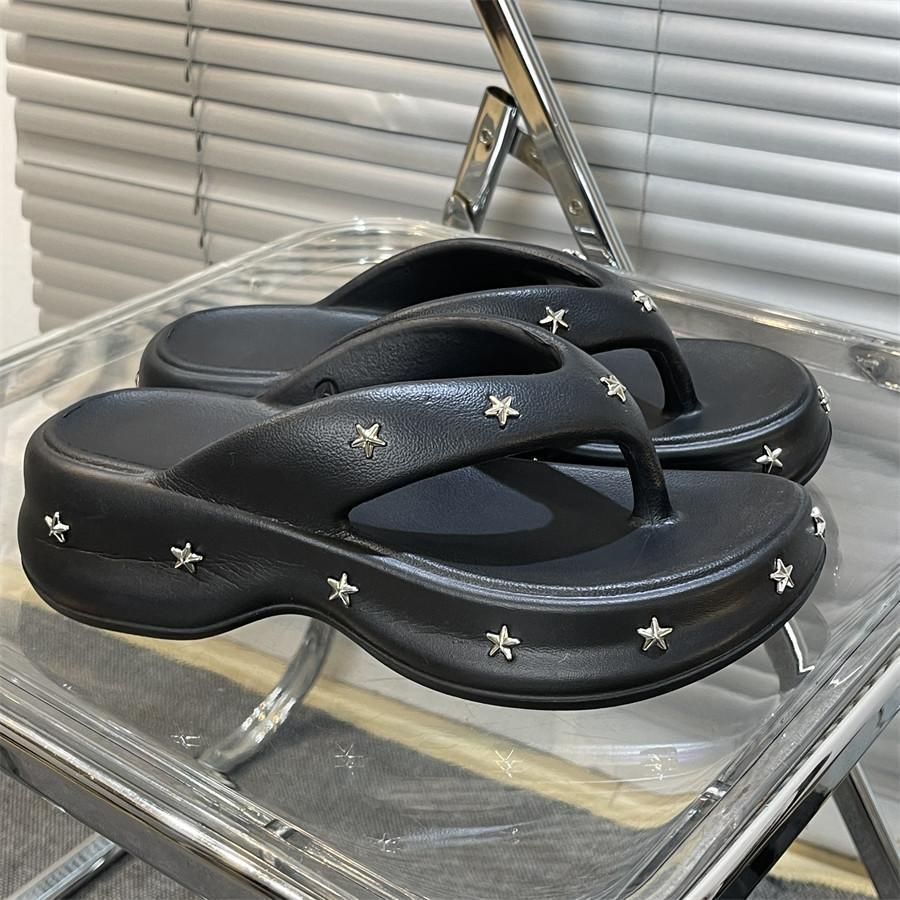 5.0 Thick-Sd Height-Increasing Star Pattern Sandals For Women, 2026 Summer New Fashionable Flip-Flops With Platform_vogvips.com
