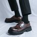 ShoeVault Cross-Border Plus Size Spring And Autumn New Leather Fashion Thick-Soled Derby British Style Trendy Men's Shoes_vogvips.com