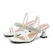 Huidong Women's Summer New European And American Style High Heel Sandals With Rhinestone Buckle Design, Niche Simple_vogvips.com