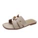 Outer Wear Summer 2023 New One Word Open Toe Lock Sandals And Slippers For Women's Foreign Trade_vogvips.com