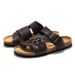 Ruizu 2025 New Spring/Summer Men's Cork Slippers Student Sandals Beach Trendy Loose Shoes_vogvips.com