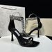 Women's Shoes New Genuine Leather High Heels Women's Stiletto Sandals Sexy Patent Leather Stiletto Sandals Rhinestones One Strap Square Toe Open Toe_vogvips.com
