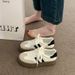 Hong Kong-style Retro German Training Shoes For Women, 2024 Spring And Autumn New Thick-soled Versatile White Casual_vogvips.com