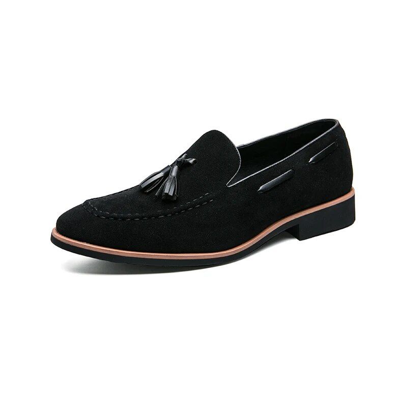 Tassel Loafer Slip On Driving Suede Moccasins Mens Comfortable Leather For Men Outdoor Fashion Man Casual Shoes_vogvips.com