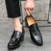 Men's Classic Retro Heels Men's Shoes European And American Business Banquet Heels Brown British Style Casual Suit Leather Shoes_vogvips.com