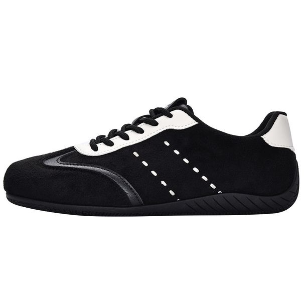 Maillard Retro Color Matching Stitching De Xun Shoes Women All Comfortable Leisure Sports Gump Shoes_vogvips.com