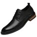 Bottom Polishing Style Formal Leather Shoes Men's Casual Leather Shoes Low-top Heightening Lace-up Men's Shoes_vogvips.com