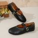 2025 New Plus Size Round T Ballet Shs For Women, Comfortable Sole, Soft Surface, Straight Strap, Mary Jane Single_vogvips.com