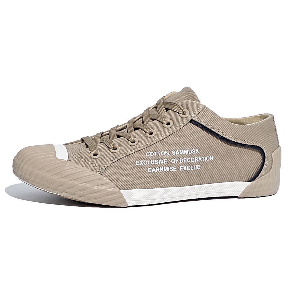 Men's Low‑Top Lace‑Up Canvas Sneakers, Breathable Youth‑Style Classic Versatile Trendy Comfort Casual Walking Shoes For Daily Wear_vogvips.com