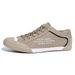 Men's Low‑Top Lace‑Up Canvas Sneakers, Breathable Youth‑Style Classic Versatile Trendy Comfort Casual Walking Shoes For Daily Wear_vogvips.com
