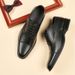 Euro Step Top Layer Cowhide Wooden Sole Business Formal British Style Three-Joint Genuine Leather Oxford Pointed Toe Men's Shoes_vogvips.com