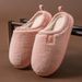 Winter Lamb Wool Women Indoor Home Non-Slip Fleece Lined Warm Couple Fluffy Simple Cotton Slippers For Men_vogvips.com