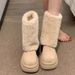 2025 Autumn Winter New Cotton Shoes Grape Mom Same Style Round Toe Furry Warm Thickened Sole Snow Boots For Women_vogvips.com