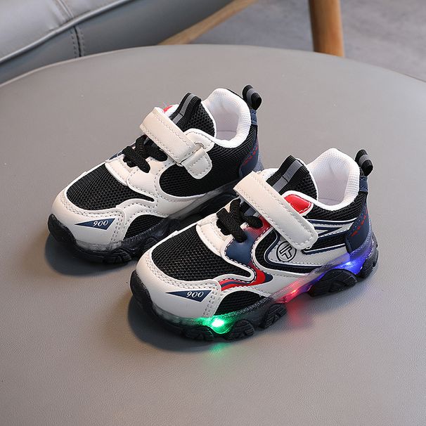 Boys' LED Light-Up Sports 2026 Spring Autumn Children's Soft Sole Non-Slip Running For Young And Older Kids Casual_vogvips.com