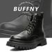 Lace-up Retro Tooling Boots Thick-soled Heightening Short Boots Martin Boots Men_vogvips.com