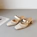 Woven Sandals Women's 2026 Summer New Models With Skirts French Square Head Thick Heel Hollow Outer Wear Bag Head Half Slippers_vogvips.com