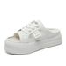 K8707 New Mesh Half 2023 Summer Trend Hollow Breathable Thick Sole Height Increasing Casual Slippers Sandals Sneakers_vogvips.com