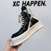 Autumn Winter New Fashion Trend Short Boots High Top Inverted Triangle Black White Unique Thick Sole Increase 98799-A_vogvips.com