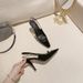 High Heels 2022 French Style New Versatile Summer Stiletto Patent Leather Black Work Sandals For Women_vogvips.com