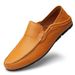 Men's Genuine Leather Driving Loafers - Breathable Slip-On Casual Shoes For Business & Daily Wear (Black/Blue/Brown/White)_vogvips.com