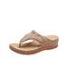New Women's Shoes Summer Fashion Rhinestone Wedge Sandals With Thick Soles Flip-flops Casual_vogvips.com
