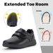 FitVille Leather Women's Diabetic Extra Wide Slip-On Walking Shoes For Womens Swollen Feet With Arch Support_vogvips.com
