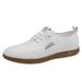 Men's Spring New Soft-soled Leather Korean-style White Casual Shoes, Trendy And Versatile British-style Shoes_vogvips.com