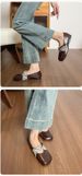French Soft-soled Round Head Ballet Single Shoes Women's Flat Mary Jane Shoes Evening Beanie Shoes_vogvips.com